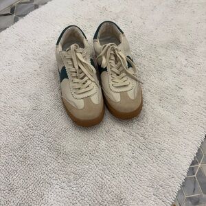 Dolce Vita Cream and Green Sneakers